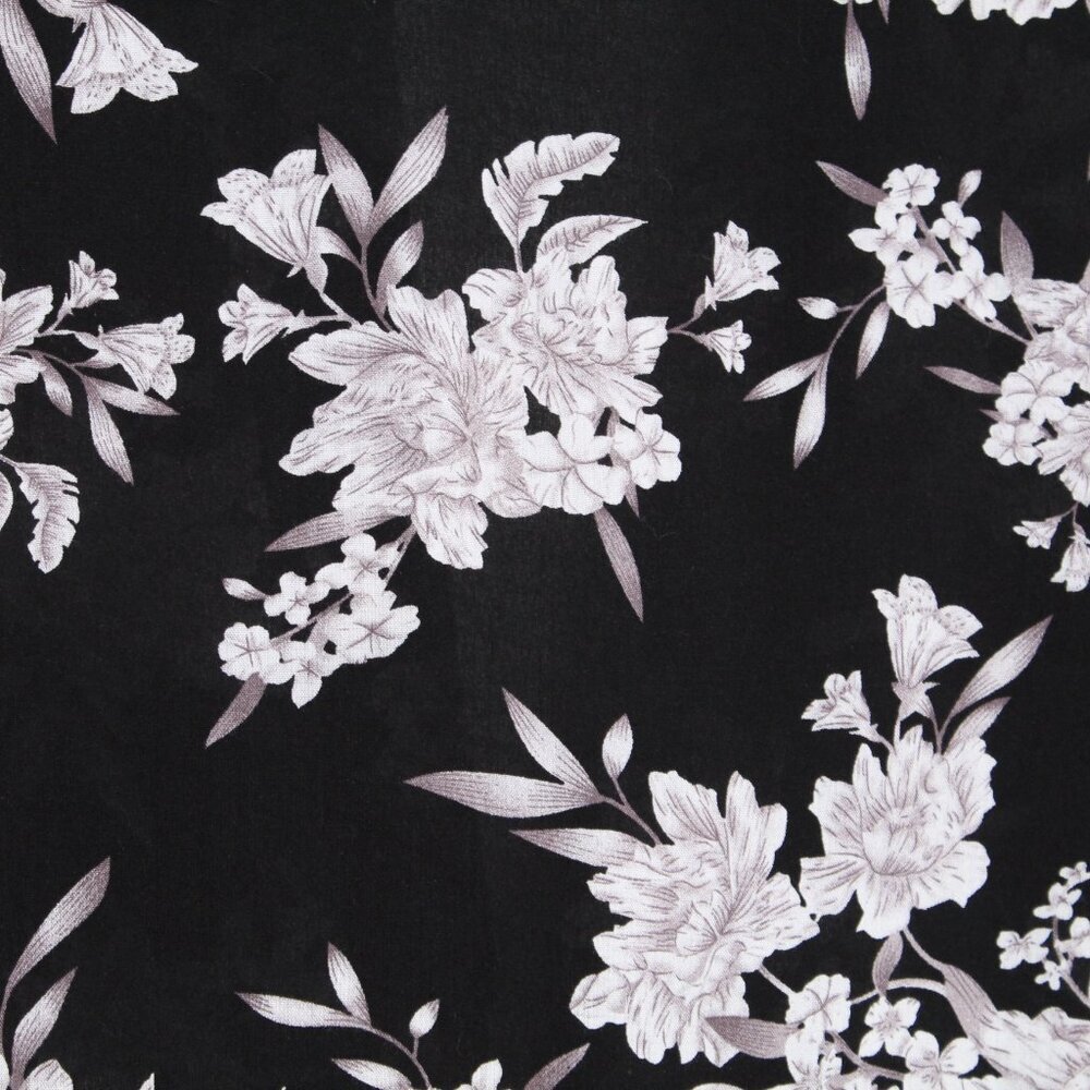 Spirtual Gangster Black Floral Rayon Kimono - Picture 14 of 16